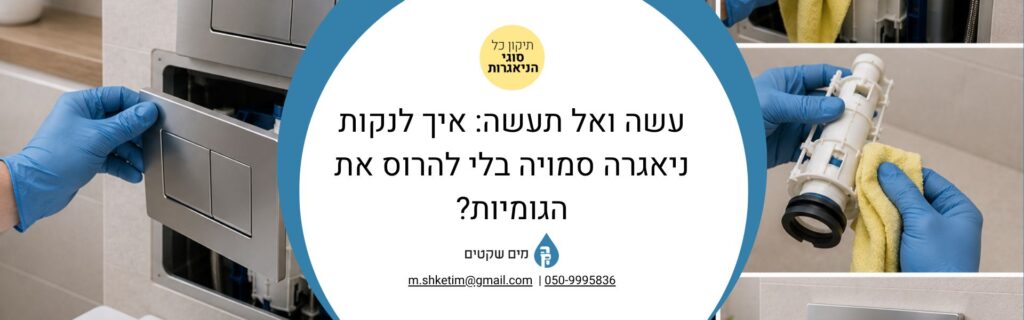 איך לנקות ניאגרה סמויה בלי להרוס את הגומיות